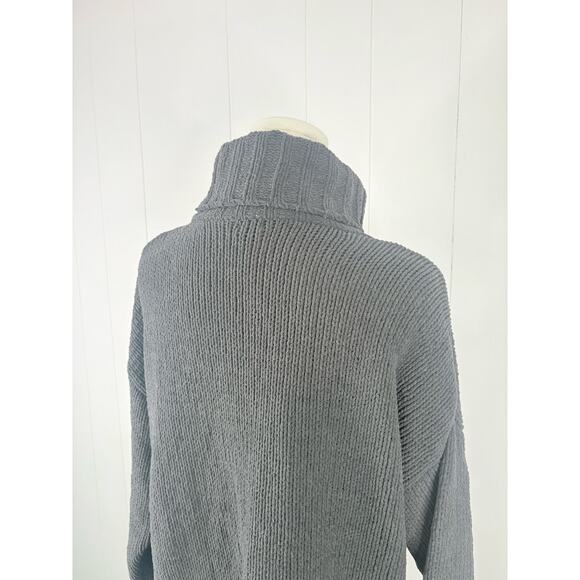 Aerie Gray Sunset Chenille Oversized Turtleneck Sweater XS - Picture 6 of 8